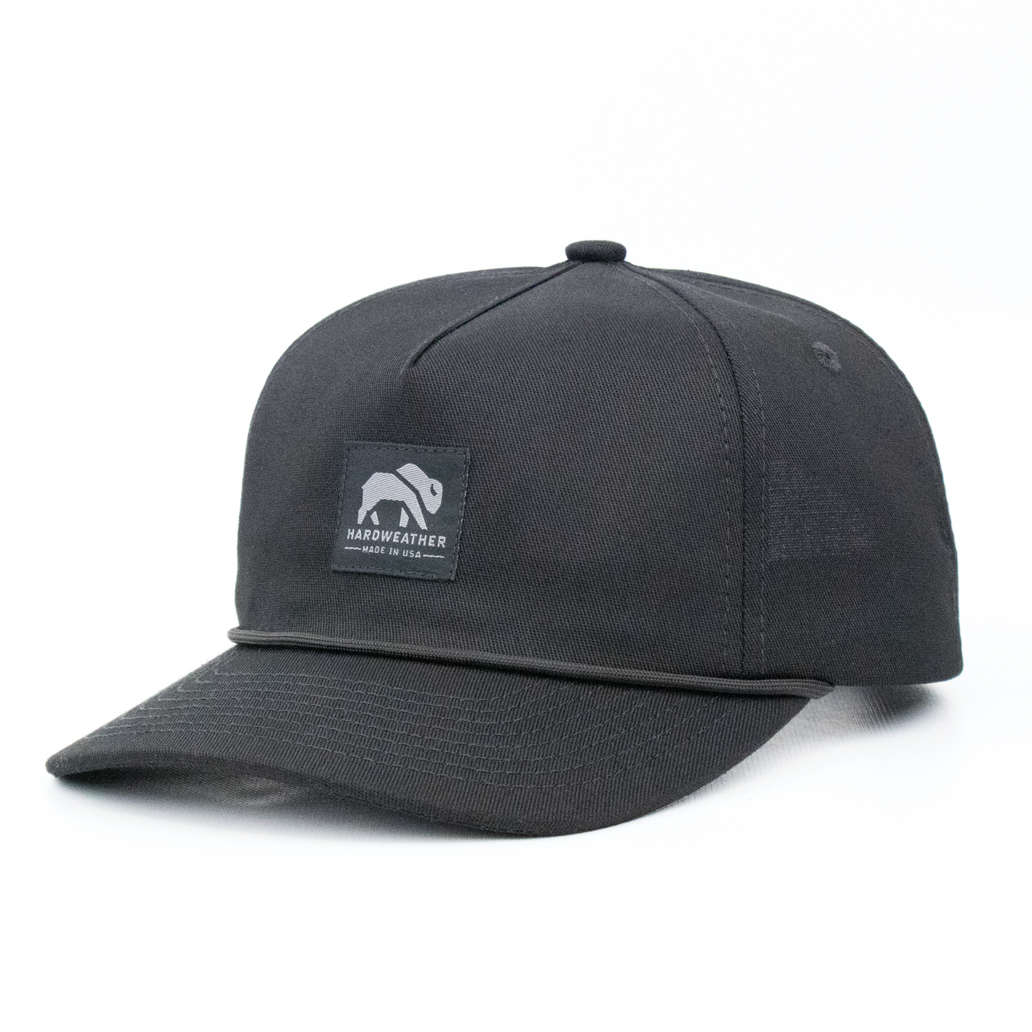 Unstructured Black Twill 5-Panel